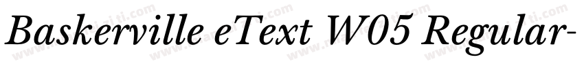 Baskerville eText W05 Regular字体转换